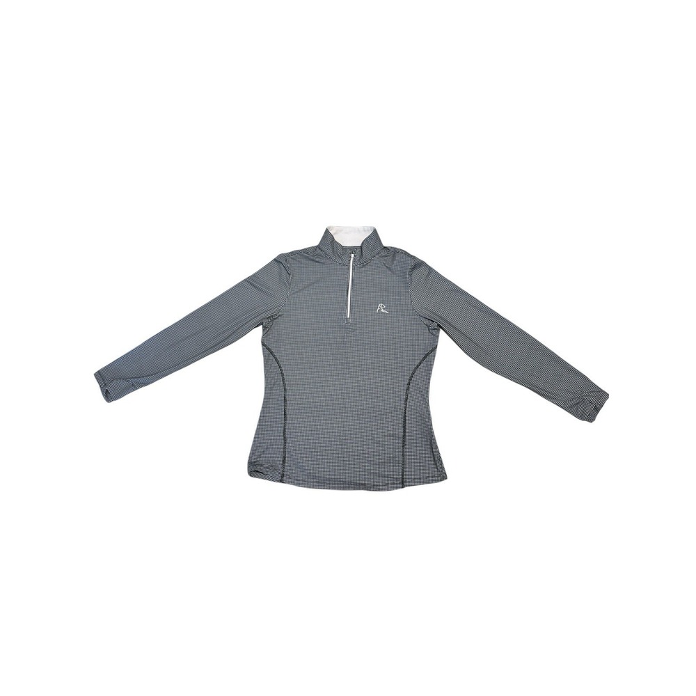 Rhoback Performance Quarter Zip BL/White Logo Pullover Women's Size M Poly/Spand - Picture 2 of 8